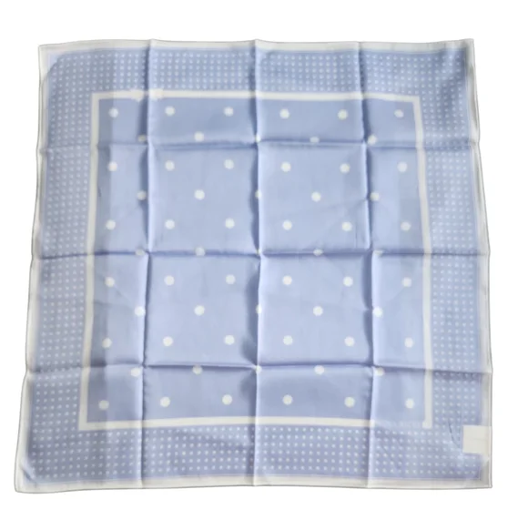 Nina Ricci Light Blue Polka Dot Handkerchief - Picture 3 of 6